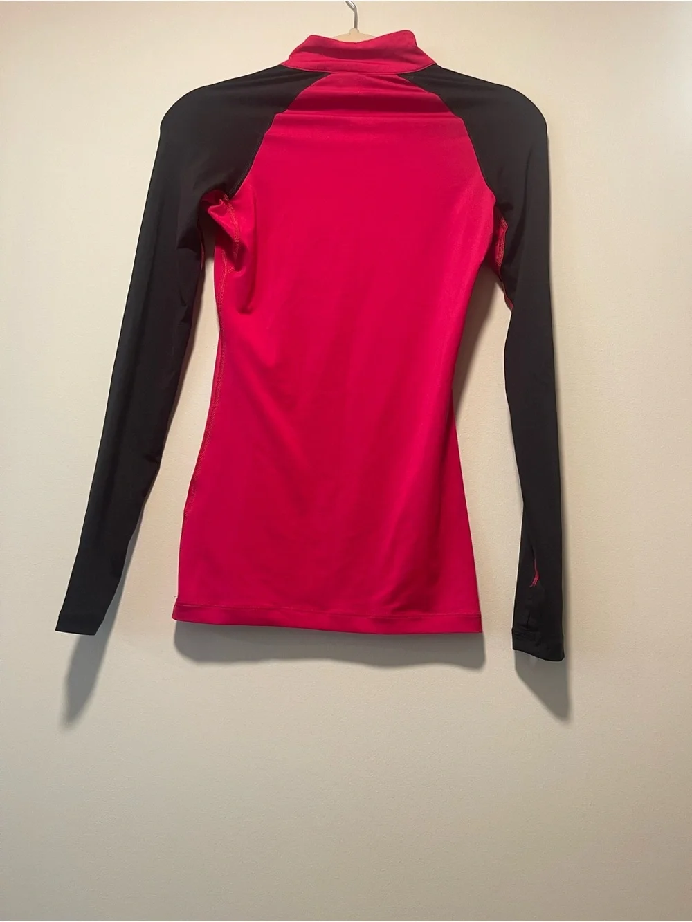 Nike Pro Dri-FIT Women’s Pink Black 1/4 Zip Athletic Running Top XS